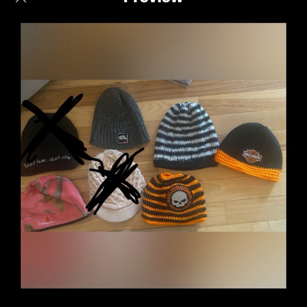 Lot of Winter Hats  Tony Hawk Harley Davidson